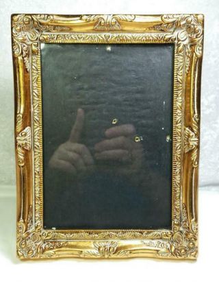 Baroque Style Frame Photo Size 5 " X7 " Tabletop Wall Mounted Antique Gold Color