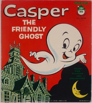 Casper The Friendly Ghost: Rare Children’s Vinyl Record Vintage Peter Pan 7” 45