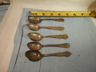 Antique/vintage Admiral / Commodore Dewey Spanish American War Souvenir Spoons