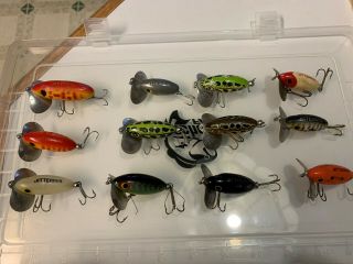 Group Of 12 All Different Color Small Size Fred Arbogast Jitterbug Lures