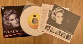 Madonna/ Live To Tell - Rare White Vinyl 7” Single Japan 1986 Sire - P2106 Nm