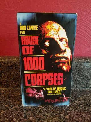 House Of 1000 Corpses Vhs 2002 Rob Zombie Sid Haig Horror Gore Cult B Movie Rare