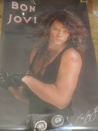 Nos Vintage Poster Bon Jovi Tattoo 22x34 "