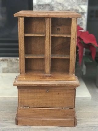 Antique China Hutch For 18 Inch Dolls Dollhouse Or Miniatures