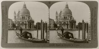 Keystone Stereoview of a Gondola in Venice,  Italy From Rare Boats Set 1930 ' s 18 2