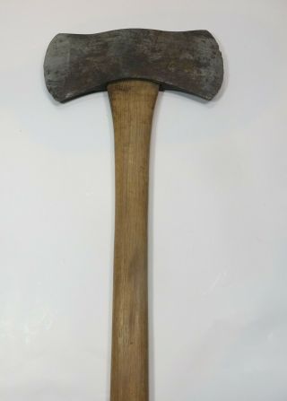 Vintage Plumb Double Bit Axe With Handle Antique Logging Tool