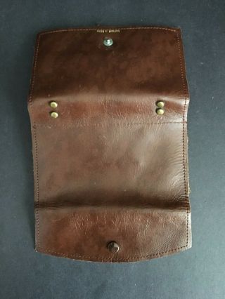 VINTAGE ENGLISH LEATHER FLY WALLET WITH FLIES 2