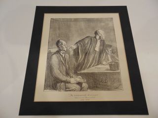A Respected Citizen - Honore Daumier Les Gens De Justice Lithograph Print Courts