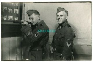 German Ww2 Photo,  Ss Soldiers In Der Fuhrer Regiment,  1941 - Rare