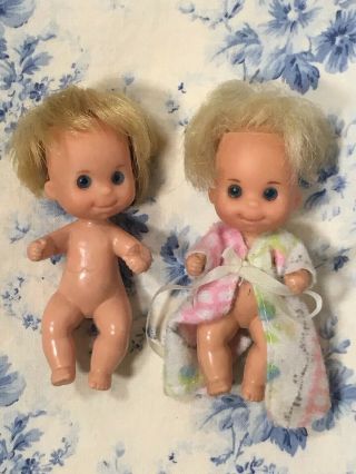 Vintage 1973 Mattel Sunshine Family Baby Dolls