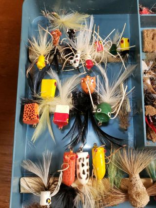 Vintage Blue Plano Fly and Bug - PAK with over 100 flies and bugs by Tom McNally 3