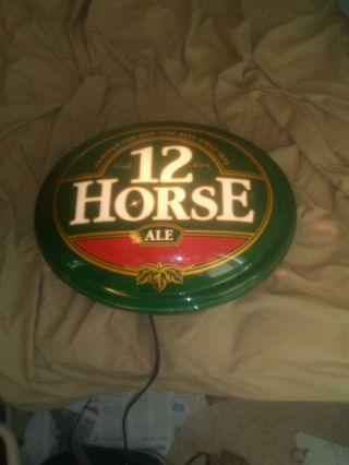 EXTREMELY RARE GENESEE 12 HORSE ALE LIGHTED BEER SIGN 3