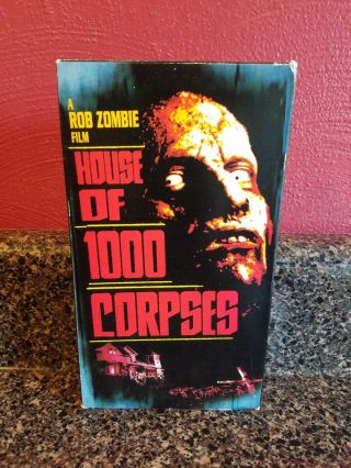 House Of 1000 Corpses Vhs 2003 Rob Zombie Sid Haig Horror Gore Cult B Movie Rare