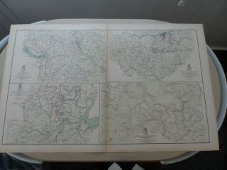 Civil War Maps 1867 Richmond Petersburg Jetersville Sailors Creek Five Forks Va.
