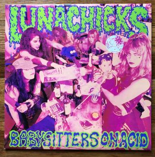 Lunachicks Babysitters Rare Import Vinyl Lp Record W/ Photo Scrap Book 1990