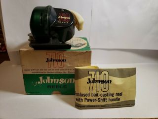 Johnson Model 710 Casting Fishing Reel And Instructions