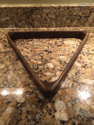 Antique Wooden 2 1/4 " Triangle Pool Table Vintage Rack.  A15