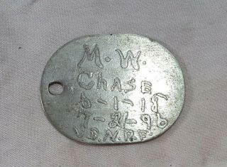Antique Ww1 Us Soldier Dog Tag Usnrf Navy Reserve Force Thumb Print