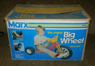 1970s Marx Big Wheel Deluxe Box (only) - Very Rare In This Cond.