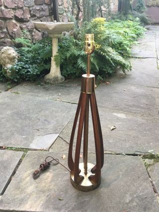 Rare Mid Century Danish Modern Adrian Pearsall Modeline Walnut Desk Table Lamp