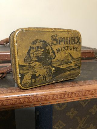 Rare 1890s Sphinx Mixture Tobacco Tin Us Tobacco Co