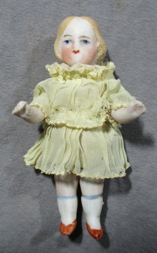 Antique Hertwig Limbach Miniature Bisque Doll - 3.  75 " - Germany - P16m