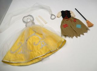 Vintage Barbie 1964 - 65 Cinderella Rich Gown Poor Gown 0872 Doll Outfit