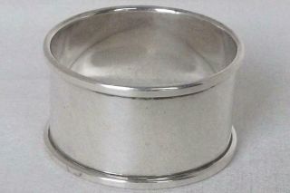 A Vintage Solid Sterling Silver Napkin Ring Birmingham 1987.