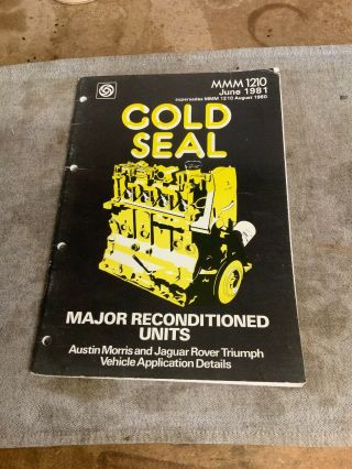 British Leyland Gold Seal Engine Parts List Mmm1210 1981 Very Rare