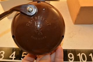 old early P&K fly reel in the box very cool design lure rod Z 3