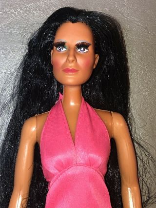 12 " 1975 Vintage Mego Cher Doll With Dress