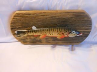 Oscar Peterson Fish Spearing Decoy Wall Plaque By Ron Jacobson Fishing Lure 2