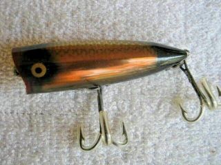 Extra Rare Old Vintage Heddon Chugger Spook Topwater Lure Lures Gold Eyes