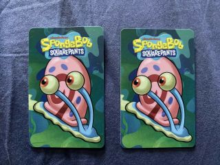 Round 1 Arcade Rare Gary Card Set Of 2 From Spongebob Coin Pusher Game