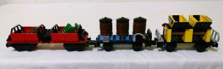 Lego 2126 Cargo Train Add - On 3 Railway Cars Incomplete Very Rare