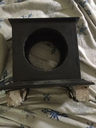 Antique French Slate Mantle Clock Case Parts Or Restoration