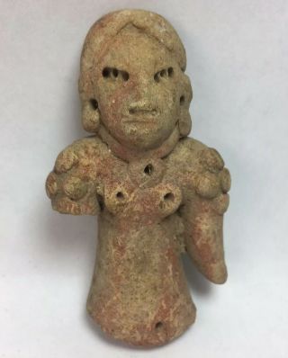 Ancient Pre - Columbian Aztec Inca Maya Pottery Fragment Terra Cotta Effigy Human