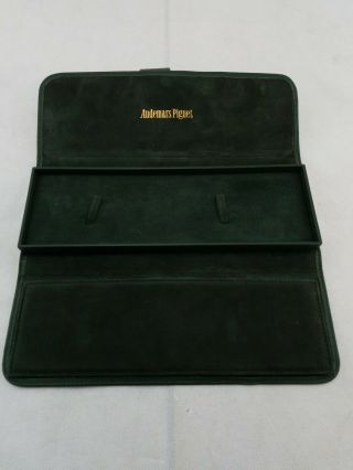 Authentic Vintage Audemars Piguet Watch Box Case Tri Fold Opening Green Rare