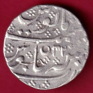 French India - Arkat - One Rupee - Rare Silver Coin F11