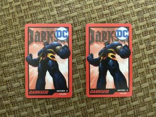 Round 1 Arcade Rare Darkseid Card Set Of 2 From Dc Coin Pusher Game