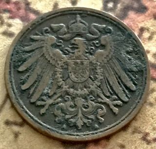 The Rare 1914 - A Eagle German Ww1 Pre Ww2 Coin Nazi Army Old Us Vintage Antique