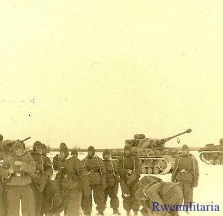 Rare Camo Painted German Pzkw.  Iii & Pzkw.  Iv Panzer Tanks In Russian Winter