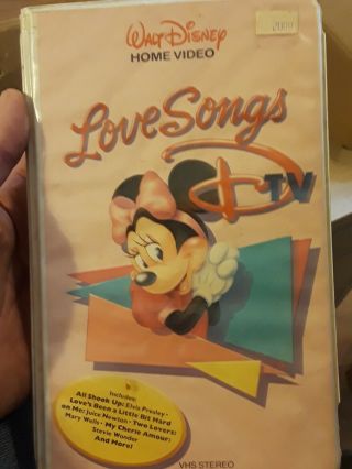 Disney Vhs Love Songs Very Rare White Case.