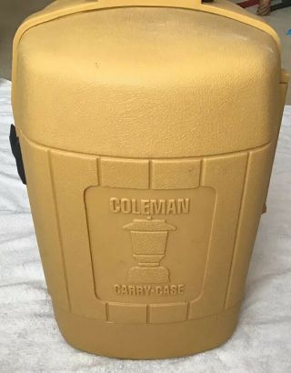 Vintage Coleman Yellow Lantern Clamshell Carry Case