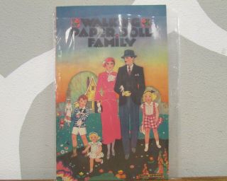 Walking Paper Doll Family 1074 1934 1930s Vtg Ruth Upham Saalfield