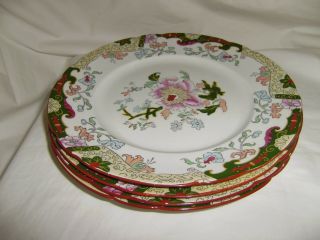 4 Antique Rare Ashworth Brothers Hanley 9 3/4 Inch Dinner Plates 8876