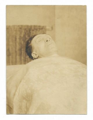 Antique Post Mortem Funeral Home Death Photo Gelatin Silver Photograph Ca.  1920