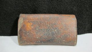 Rare Vintage Tooled Leather Fly Fishing Fly Wallet Case Mountain Cabin Find 2