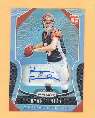 Ryan Finley 2019 Panini Prizm Silver Auto Autograph Rookie Card Bengals Rare