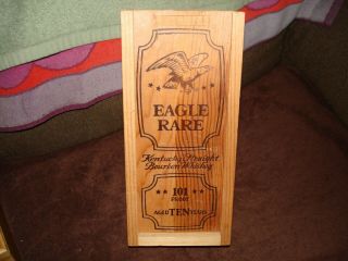 Vintage Eagle Rare Kentucky Bourbon Whiskey Wood Slide Box